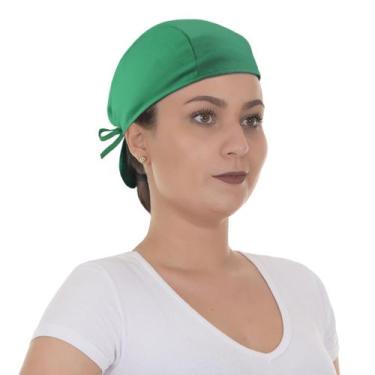 Imagem de Kit com 5 Touca Bandana Cirúrgica e Culinária Unissex Verde - Verde - 
