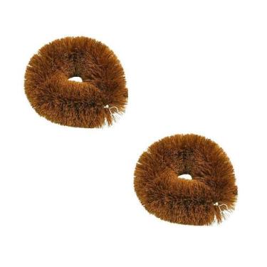 Imagem de Kit 2 Escova Japonesa Fibra Natural De Coco Média P/ Limpeza - Polifor