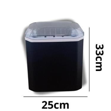 Imagem de Máquina  gelo compacta painel controle cesta armazenamento cubos 5 tam