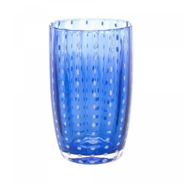 Imagem de Conjunto 2 Copos Altos de Vidro Orquídea Azul 500ml - Wolff