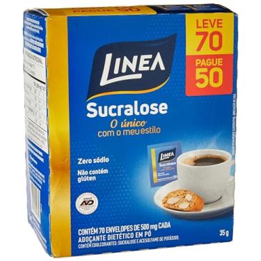 Imagem de Linea Adoçante em Pó Sucralose com 70 envelopes de 800mg cada, 56g