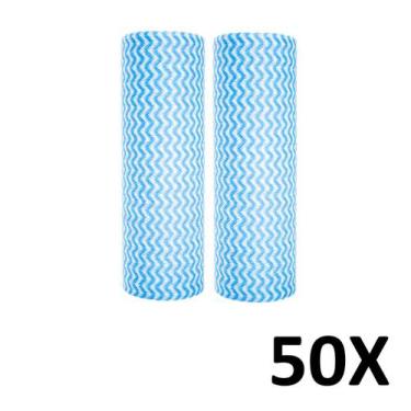 Imagem de Kit 50 Panos Perfex Multiuso Microfibra Lava Seca 21x29cm - Powemaid