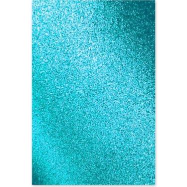 Imagem de EVA Glitter Adesivado AM - Azul Turquesa (05UN) - Art & Montagem
