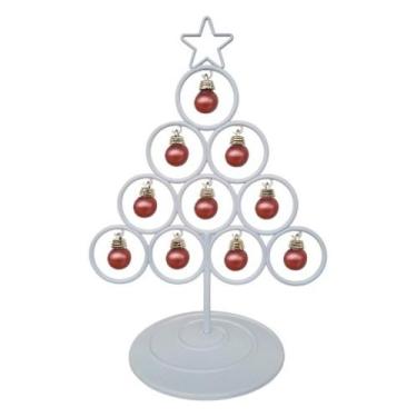 Imagem de 10 Árvore Claus Delicada Atacadista de 30 cm Branco Verniz. - Brilha N