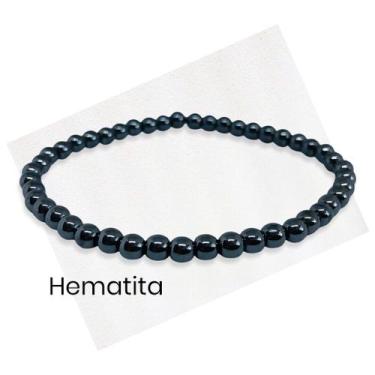 Imagem de Pulseira Masculina Hematita Esferas 3mm - Fortalecimento - EQUILIBRIO