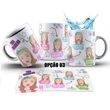 Imagem de Caneca 325ml Sou Dorameira Dorama K-Drama Toda Dorameira - LARANJA E M