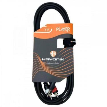 Imagem de Cabo De áudio Player P2 X Rca 3m Preto Hayonik