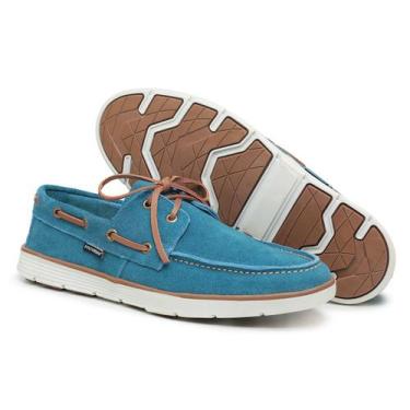 Imagem de Mocassim Masculino Dockside Top Sider em Couro Polo Urban Azul Turques