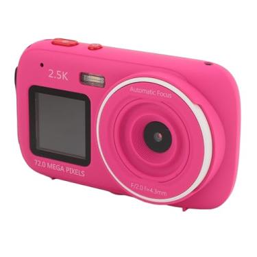 Imagem de Câmera Compacta Sm Câmera Digital Dual Sc Câmera de Vídeo de 72MP Com 6X Digital M MP3 Player Câmera Vlogging Câmera Portátil de Viagem Tela Colorida Prateada 2.4in Ont Sc .54in