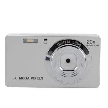 Imagem de Câmera Digital, Câmera de Vídeo 4K 56MP Com Foco Automático, Câmera Anti-vibração Vlogging Com Zoom Digital 20X Tela de 2,7 Polegadas, Câmera Pequena Compacta para Crianças, (32G)