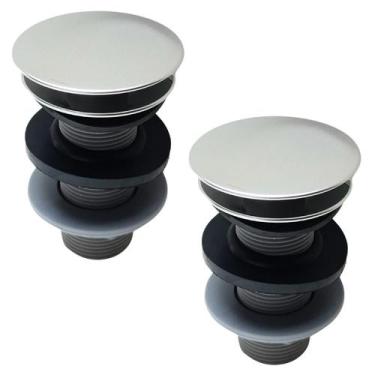 Imagem de Kit C/ 02 Válvula Ralo Click 7/8 ABS P/ Pia e Cuba Cromado - Montelar 