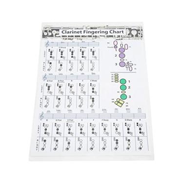 Imagem de Clarinete Dedilhado Gráfico Clarinete Acordes Cartaz Gráfico de Treinamento para Estudantes Iniciantes Estúdios Papel Revestido de Uso Portátil (Acordes de clarinete (trompete))