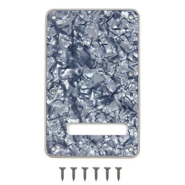 Imagem de Placa traseira de guitarra com 6 furos Strat Tremolo para Fender USA/Mexican Standard Stratocaster (cinza pera)