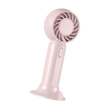 Imagem de Kuntesetty Ventilador de mão Ventilador pessoal Ventilador de mesa Ventilador portátil para viagens em ambientes internos Casa Dormitório Trabalho, Rosa