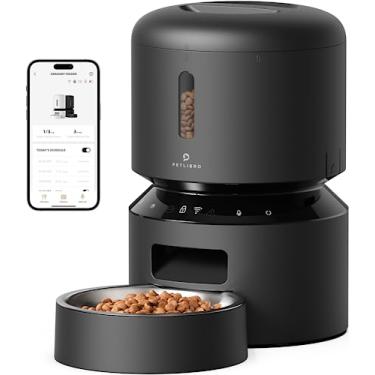 Imagem de PETLIBRO Dispensador automático de ração para gatos, alimentador de animais de estimação WiFi 5G com preservação do frescor, alimentadores de gatos cronometrados para ração seca, até 48 porções, 10 refeições por dia, alimentador de animais de estimação para gatos/cães, WiFi preto