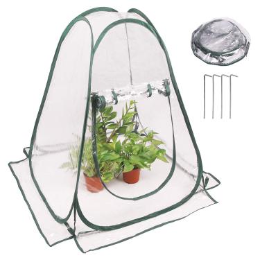 Imagem de Estufa Pop up para jardinagem vaso de flores com mini cobertura para barraca transparente de PVC quarto quente para quintal pequeno para ambientes internos e externos