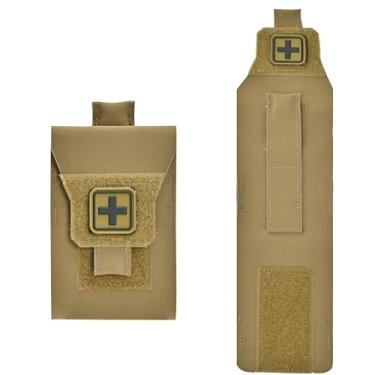 Imagem de Mini bolsa IFAK Micro Trauma | Organizador compacto de primeiros socorros EDC vazio com clipe tático MOLLE | Bolsa portátil para parar sangramento para equipamentos médicos e kits de sobrevivência