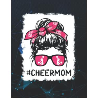 Imagem de Notebook: Bleached Cheer Mother Mama Parent Cheerleading Mom Messy Bun 140 Pages 8.5''x11''