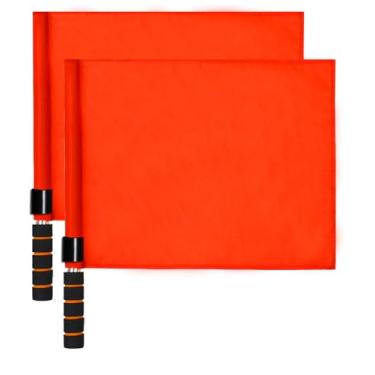 Imagem de SAWHOX Bandeiras de voleibol, linha juiz, 2 peças bandeiras de árbitro de voleibol, equipamento de árbitro leve para vôlei, atletismo e campo