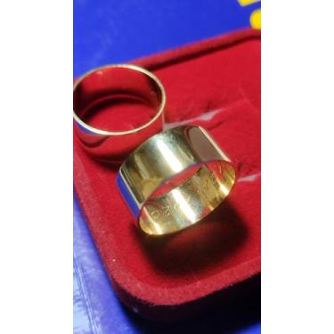 Imagem de Alianças 10 mm Peso 13 Gramas Ouro 18 Kilates Noivado Casamento Compro