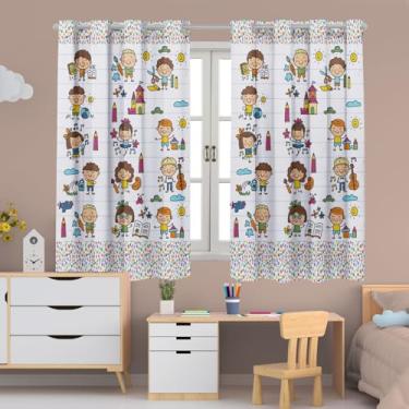 Imagem de Cortina Blackout Decorativa 2,00 X 1,40 P/Quarto Infantil (CORES E SONHOS)