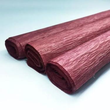 Imagem de Kit 10 Rolos de Papel Crepom, 48cm x 2m, Cores Sortidas (MARROM)