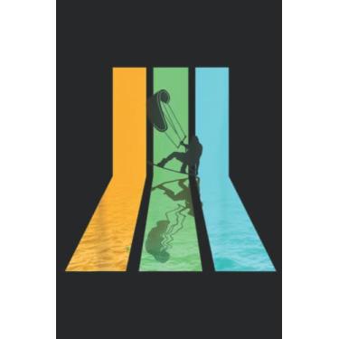 Imagem de Retro 80s Vintage Style Kiteboarding Meme: Lined Journal Notebook To Do Schedule, Medium 6x9 Inches, 100 Pages, Printed Cover