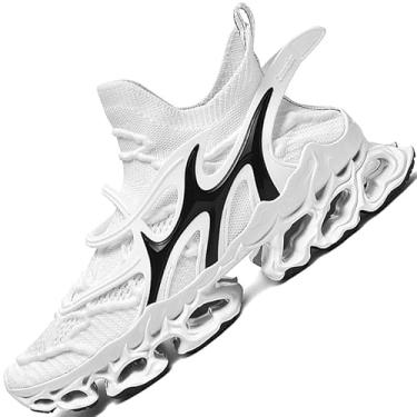 Imagem de Tênis masculino masculino Blade Tennis masculino Trail Running Athletic Fashion Shoe Masculino Preto Branco Marrom Azul Laranja Tamanho Basketball Runner, Branco, 45