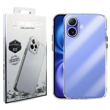 Imagem de Capa Capinha SPACE CASE Clear Ultra Resistência Híbrida Compatível iPhone 16 Plus