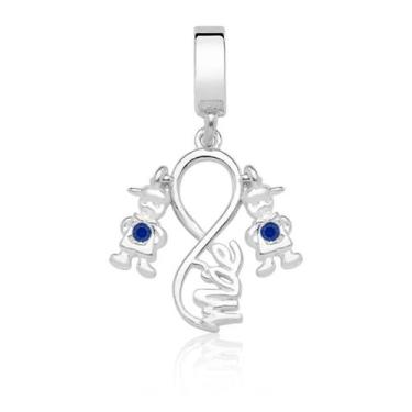 Imagem de Berloque Mãe e Filhos  Amor Infinito em Prata 925