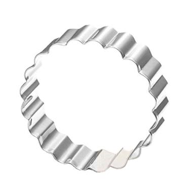 Imagem de WJSYSHOP Cortador de biscoito redondo circular canelado, aço inoxidável