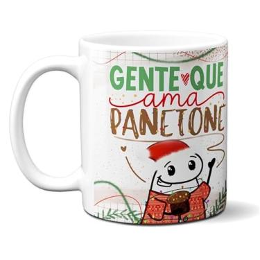Imagem de Caneca Xícara Porcelana Presente Natal Meme Flork Panetone