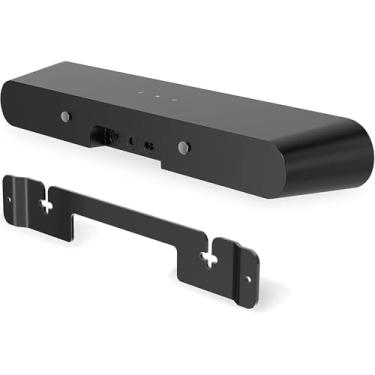 Imagem de SZZCNOX Echo Sound Bar Conjunto de suporte de parede compatível com alto-falante Sonos Ray Suporte de metal de aço carbono para Sonos Ray Wall Hanger Stand Speaker Accessories (preto)