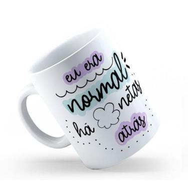 Imagem de Caneca de Cerâmica 325ml Personalizada Eu Era Normal - Mecolour