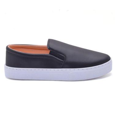 Imagem de SLIP ON FEMININO SAPATENIS CASUAL SEM CADARÇO PRETO FOSCO-Feminino