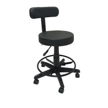 Imagem de Cadeira Mocho Giratório + Aro Apoio Pés - DVL OFFICE