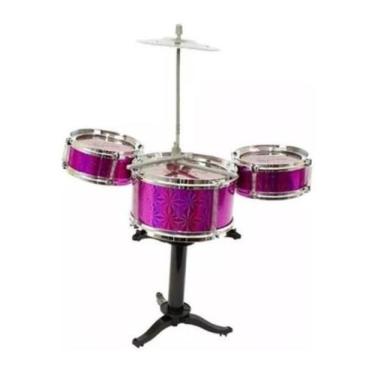 Imagem de Bateria Musical Infantil Com Baqueta Brinquedo Menino Menina - 99Toys,