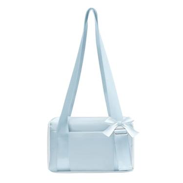 Imagem de MEXS Mini Bolsa de Ginástica Feminina Pequena à Prova D'água Bolsa Esportiva para Dança e Ioga 2024, Azul, Casual