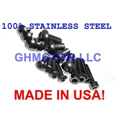 Imagem de Kit completo de parafusos de carenagem completos para parafusos feito nos EUA para 2008 2009 2010 2011 CBR1000RR 1000RR Preto