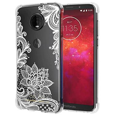 Imagem de Booceicd Capa para Moto Z3, mandala floral, capa fina de TPU à prova de choque para Motorola Moto Z3 e Z3 Play