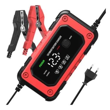 Imagem de Carregador de Bateria Digital Inteligente, 12V, para Carro, Moto e Caminhonete