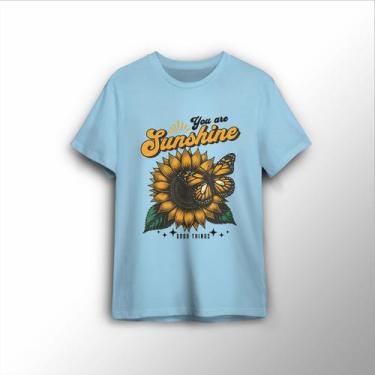 Imagem de Camiseta Personalizada com Estampa De Girassóis, Sunshine - Lobo Sete,