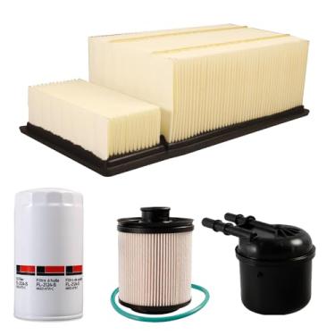Imagem de AULDAY Fd4615 Fd-4615 Filtro De Combustível + Filtro De Óleo Fl2124S + Filtro De Ar Fa1902 Substituição Para 2011-2016 F250 F350 F450 F550 Super Duty 2016 F650 F750 6.7L Powerstroke V8 Motor Diesel