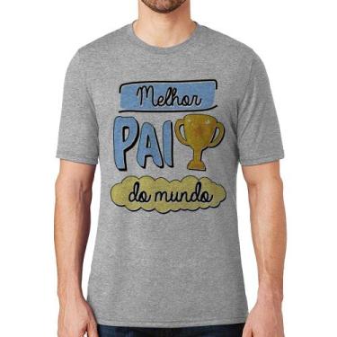 Imagem de Camiseta Melhor pai do mundo - Foca na Moda, Cinza, P