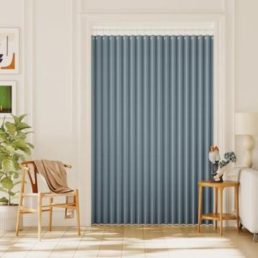 Imagem de H.VERSAILTEX Cortina de porta de linho 100% blackout para porta sanfonada para privacidade de porta dobrável de armário cortina de porta divisória de quarto persiana de porta deslizante com ganchos, 1