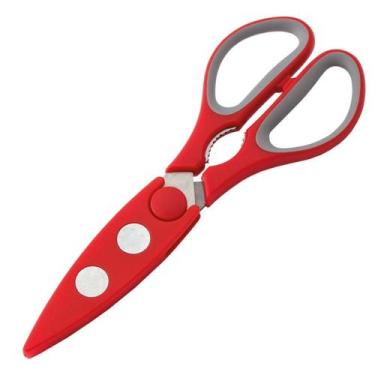 Imagem de Tesoura Multiuso para Cozinha de Inox com Capinha Protetora Magnética 