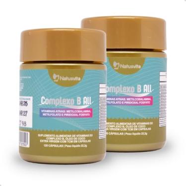 Imagem de Kit 240 cápsulas Complexo de Vitaminas B Ativas B1, B2, B3, B5, B6, B7, B9, B12 com TCM e Óleo de Coco