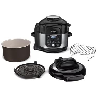 Imagem de Panela de Pressão Elétrica e Automatica 6 L com 11 Predefinições e Painel de Controle Digital, 1460W 110V, NINJA FD302, Preto