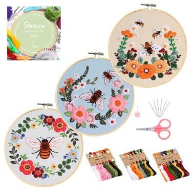 Imagem de Kit de bordado Santune Bee para iniciantes com padrões de animais
