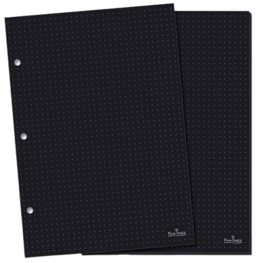 Imagem de Refil folhas Pretas Pontilhadas Argolado Fichário Fina Ideia